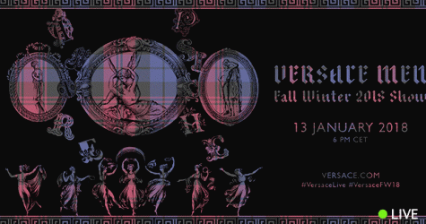 Прямая трансляция мужской коллекции Versace осень-зима 2018