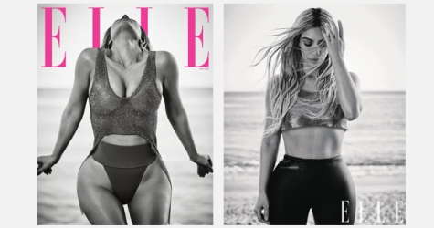Ким Кардашьян появилась на обложке апрельского Elle USA