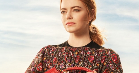 Эмма Стоун на фоне калифорнийских прерий в своей первой кампании для Louis Vuitton