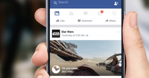 Facebook добавил поддержку панорамных видео в новостную ленту