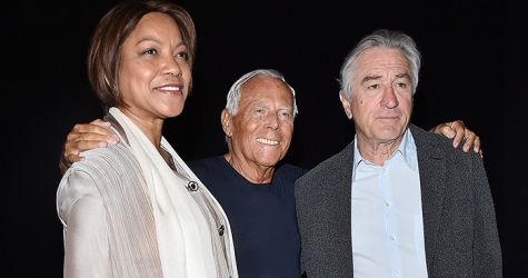 Роберт Де Ниро на показе Giorgio Armani