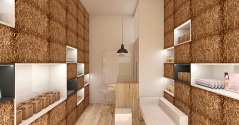 Бутик косметики из соломы в Кракове