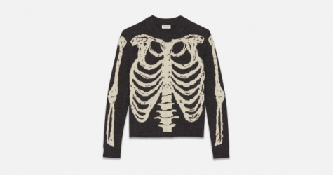 Saint Laurent выпустил свитеры с костями и черные леденцы к Хеллоуину