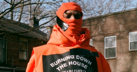 A$AP Rocky примерил балаклавы и сноубордические штаны из коллекции Raf Simons x Templa