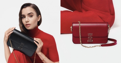 Лили Коллинз представила новую версию сумки Double C de Cartier