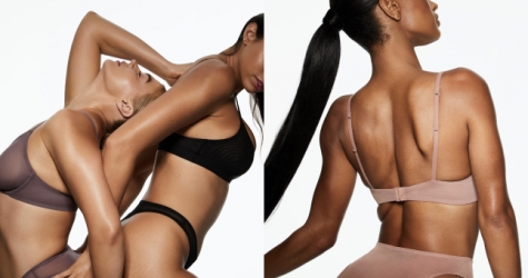 Ким Кардашьян выпустила коллекцию белья из полупрозрачной сетчатой ткани