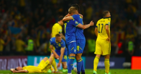 Сборная Украины впервые вышла в четвертьфинал чемпионата Европы по футболу
