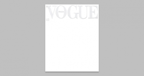 Новый номер итальянского Vogue выйдет с полностью белой обложкой