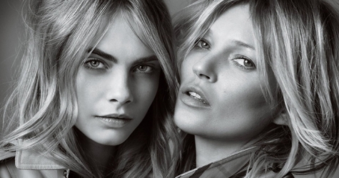 Кейт Мосс и Кара Делевинь в рекламе аромата Burberry