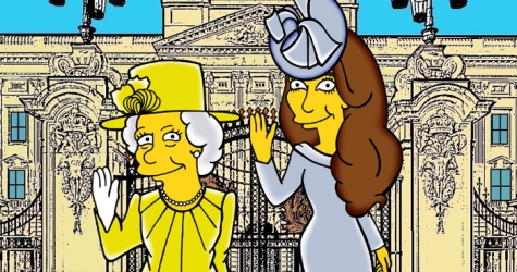 Художник Александро Паломбо \"симпсонизировал\" Кейт Миддлтон и Елизавету II