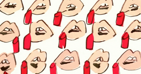 Дональд Робертсон сегодня рисует в Colette помадой