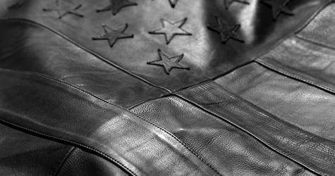 Кожаный черный флаг США от Stampd