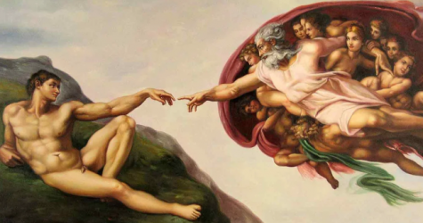 Нейросеть создала расширенную версию картины Микеланджело «Сотворение Адама»