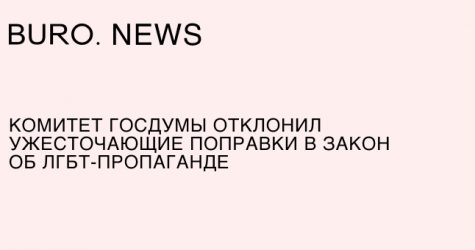 Комитет Госдумы отклонил ужесточающие поправки в закон об ЛГБТ-пропаганде