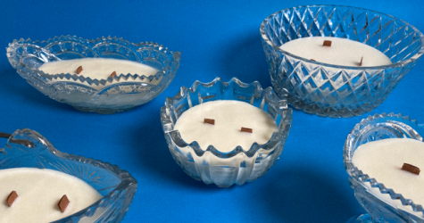 Апсайкл-проект Kryshtal выпустил коллекцию свечей в хрустальных вазах