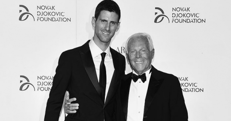 Благотворительный ужин Новака Джоковича и Джорджо Армани в Милане