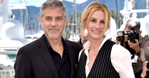 Джулия Робертс, Джоди Фостер и Джордж Клуни на фотоколле фильма \"Финансовый монстр\"