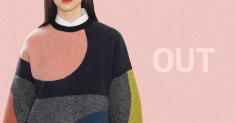 In/Out: color blocking VS вещи-коллажи