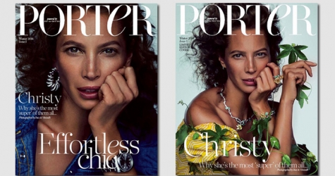 Кристи Тарлингтон на двух обложках журнала Porter