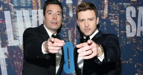 Джастин Тимберлэйк и Джимми Фэллон на 40-летии Saturday Night Live