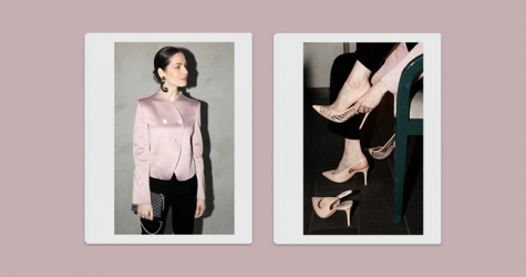 Юлия Снигирь: образ для показа коллекции Giorgio Armani, осень-зима 2019