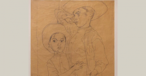 Рисунок «Два мексиканца» Леонара Фужиты выставят в Пушкинском музее