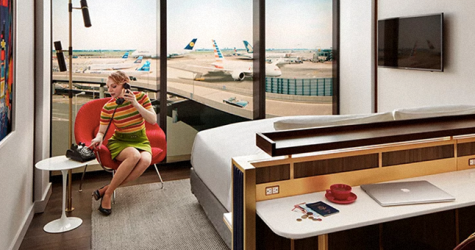 Как выглядит отель в терминале TWA нью-йоркского аэропорта Джона Кеннеди