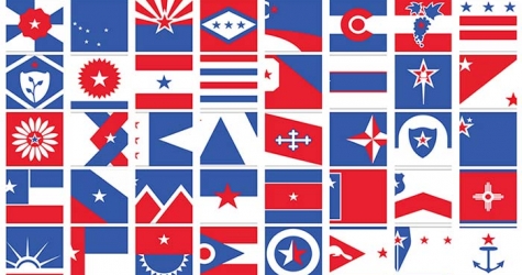 День независимости: дизайнерская версия флагов для американских штатов