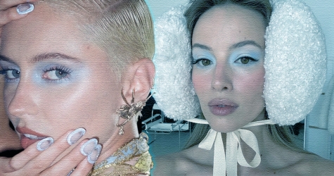 Frosted makeup: тренд на макияж в ледяном голубом оттенке — носим как Айрис Лоу и Белла Хадид