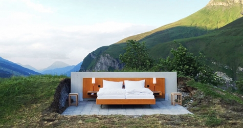 Отель без стен в Швейцарских Альпах