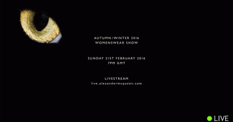 Прямая трансляция показа Alexander McQueen, осень-зима 2015