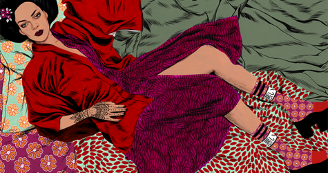 Японский стрит-панк в коллекции носков от Рианны