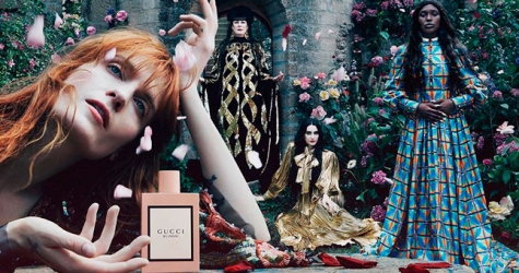Флоренс Уэлч и Анжелика Хьюстон гуляют по волшебному саду в кампании Gucci Bloom