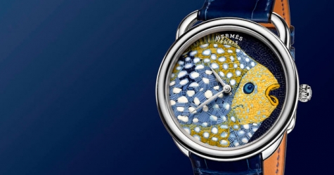 Hermès представил часы Arceau Grands Fonds с микромозаикой