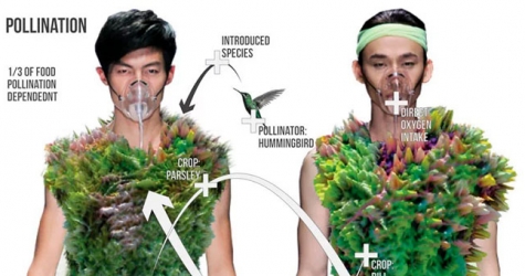 Дизайнеры создали растительный жилет, который питается отходами человека