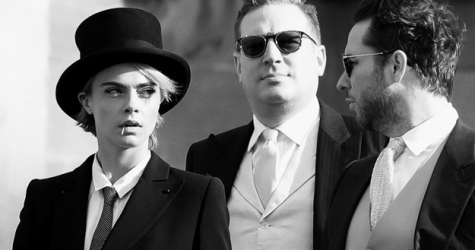 Кара Делевинь пришла на королевскую свадьбу в цилиндре и фраке