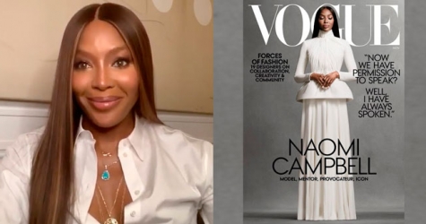 Наоми Кэмпбелл показала бэкстейдж со съемок обложки Vogue