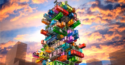 Отель из грузовых контейнеров Hive-Inn от OVA studio