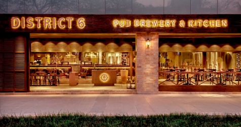 Ресторан-пивоварня \"District 6\" в индийском городе Бангалор
