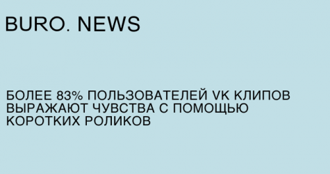 Более 83% пользователей «VK Клипов» выражают чувства с помощью коротких роликов