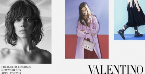 Иман и Фрея Беха Эриксен в рекламной кампании Valentino