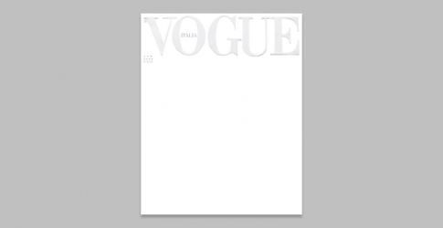 Новый номер итальянского Vogue выйдет с полностью белой обложкой