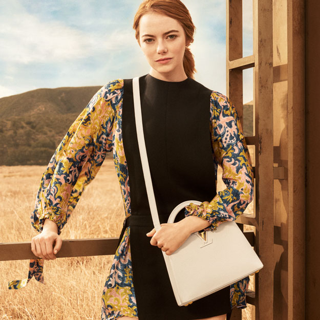 Эмма Стоун на фоне калифорнийских прерий в своей первой кампании для Louis Vuitton Эмма Стоун на фоне калифорнийских прерий в своей первой кампании для Louis Vuitton