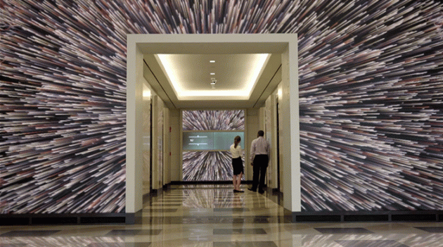 ESI превратил лобби вашингтонского Terrell Place в огромный медиахолст