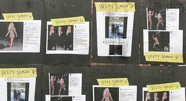 Скриншоты из инстаграма Ким Кардашьян расклеили на стенах в Майами