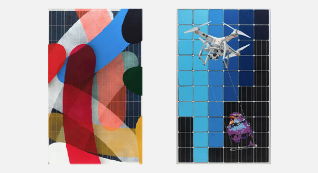 Художники рисуют на солнечных батареях для международного экологического проекта