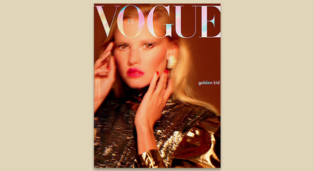 Лара Стоун в золоте в объективе Ранкина на обложке нового номера Vogue Czechoslovakia