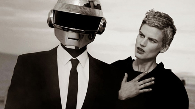 Daft Punk и Саския де Брау в съемке Питера Линдберга