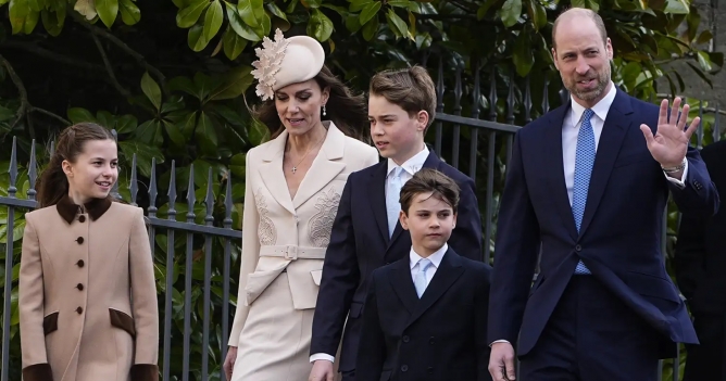 Принц Уильям и Кейт Миддлтон посетили утреннюю пасхальную службу в часовне Святого Георгия