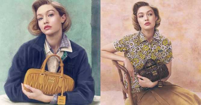 Джиджи Хадид стала лицом рекламной кампании Miu Miu